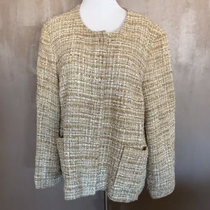 Louben Cream Tweed Jacket Coat